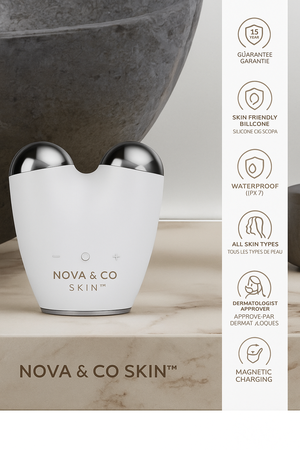 Nova & Co Skin™ Microcurrent Wand